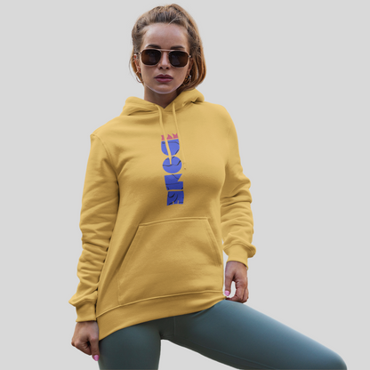 Stay Cozy and Chic with Our "DONE" Printed Women's Yellow Hoodie