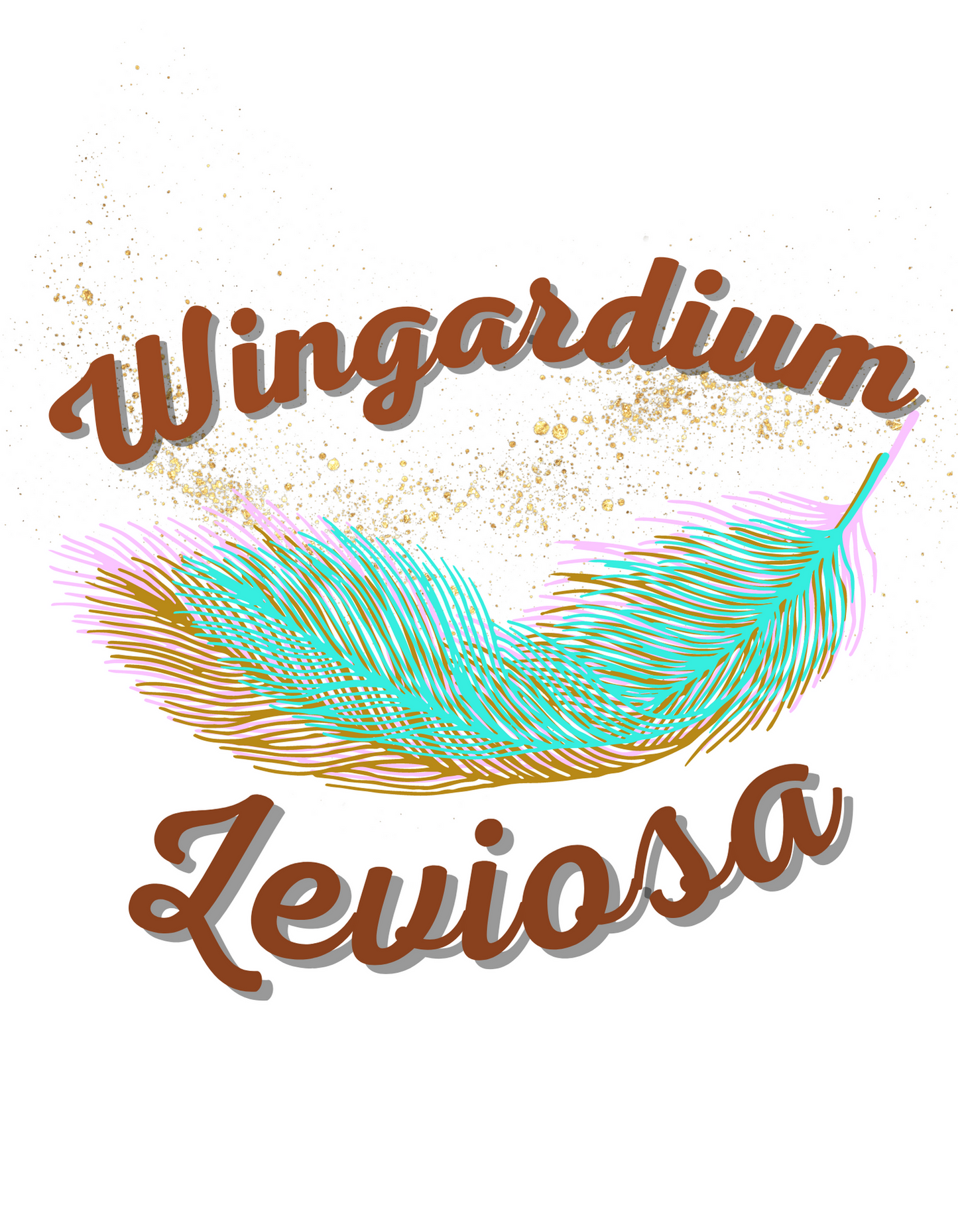 Women's "Wingardium Leviasa" Printed White T-Shirt