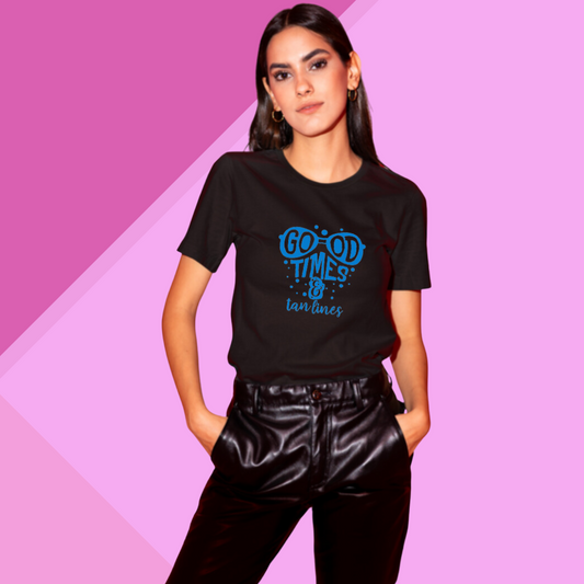 Women's "Good Times" Printed Black T-shirt!