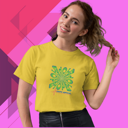 Women's "Hope Costs Nothing" Printed Yellow T-Shirt