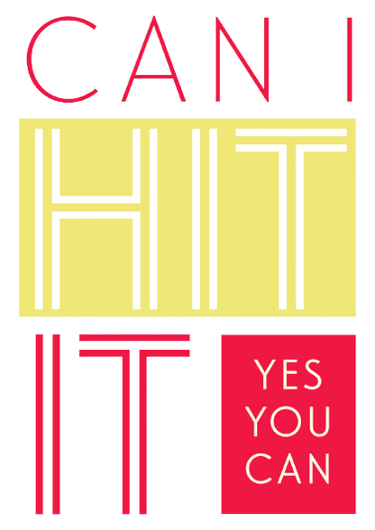 "Show Your Winning Attitude with Our Women's 'Can I Hit It? Yes, You Can!' Printed White T-Shirt"