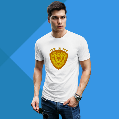 "Wildlife Tee - Men's White Lion Le Rio Printed T-Shirt"